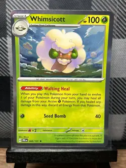 Pokemon TCG: Whimsicott 8/131, Prismatic Evolutions _ HOLO - Image 1
