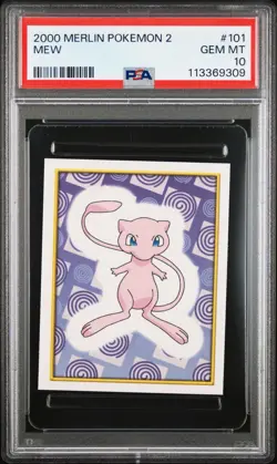 2000 Merlin Pokemon Series 2 Mew #101 *POP 1* - Image 1