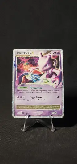 Pokemon Mewtwo LV.X DP28 Diamond and Pearl Holo Damaged - Image 1