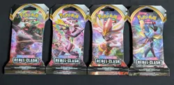 Pokemon Rebel Clash Sleeved Booster Pack Art Set (4 Packs) - Image 1