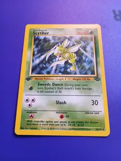 Pokemon 1999 Scyther WOTC Jungle First 1st Edition 26/64 Non Holo Rare NM - Image 2