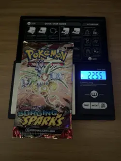 22.55 g VERY HEAVY Surging Sparks Pokemon Sealed Booster Pack New SIR/HRU - Image 1