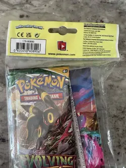 Pokemon Evolving Skies TCG Mini Portfolio with 1 Sealed Booster Pack New - Image 2