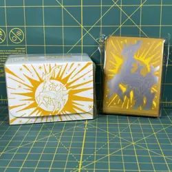 Brilliant Stars Pokemon Center ETB Arceus Gold Sleeves Pack 65 count & Deck Box - Image 1