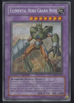 YUGIOH! ELEMENTAL HERO GRAND NEOS - LIMITED EDITION SECRET RARE CT04-EN001 LP-NM - Image 1