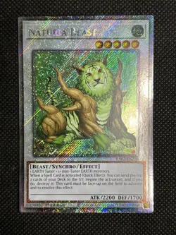 YuGiOh! - Naturia Beast RA03-EN238 Platinum Secret Rare 1st Edition Near Mint - Image 1