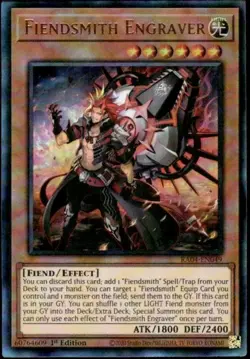 1x Fiendsmith Engraver (PUR) - 1st Edit NM Eng YuGiOh - Quarter Century Stampede - Image 1