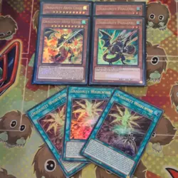 2 x GFTP-EN036 Dragunity Arma Gram & EN073 Phalanx + 3 x Whirlwind EN040 Yugioh - Image 1