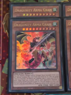 2 x GFTP-EN036 Dragunity Arma Gram & EN073 Phalanx + 3 x Whirlwind EN040 Yugioh - Image 2