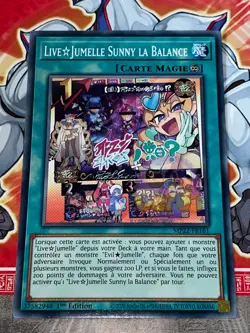 Carte Yu Gi Oh LIVE JUMELLE SUNNY LA BALANCE MP22-FR161 x 3 - Image 1