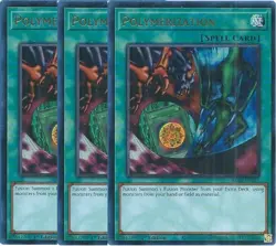 Yu-Gi-Oh! 3x Polymerization A RA03-EN051 Ultra Rare Playset - Image 1