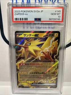Zapdos ex PSA 10 GEM MINT 145/165 SV2a Pokemon 151 Japanese Holo Card - Image 1