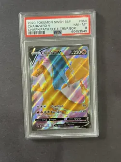 Charizard v SWSH050 Holo PSA 8 Sword & Shield Promo Card - Image 1