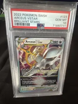 Pokemon TCG Metal Arceus v Star 123/172 BS Ultra Rare Holo Card PSA 10 - Image 3