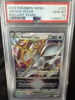 Pokemon TCG Metal Arceus v Star 123/172 BS Ultra Rare Holo Card PSA 10 - Image 4