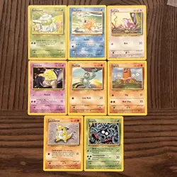 Pokemon Base Set Lot Of 8 Cards (1999) NM - Image 1