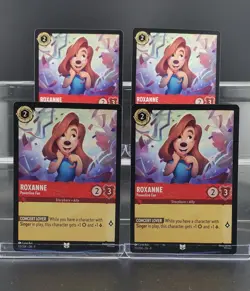Disney Lorcana Roxanne - Powerline Fan 113/204 Fabled Uncommon 4 Cards Set - Image 1