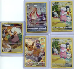 Trainer Gallery Pokemon Cards Lot Of 5 Eevee Rockruff Flaaffy Milotic TG - Image 1