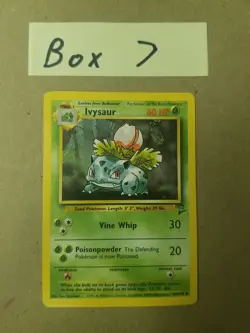 IVYSAUR 44/130 - VINTAGE WOTC Pokemon Card - BASE SET 2 - LP - Image 1