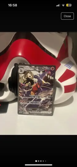 Pokemon TCG Cynthia's Garchomp EX Destined Rivals 232/182 Illustration Rare Card - Image 1