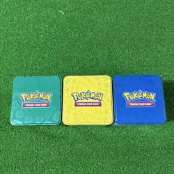 3 Pokemon TCG Stackable Tins / Box. Empty No Cards Pikachu, Lapras, & More 2022 - Image 2