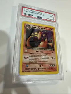 2000 Pokemon Team Rocket Unlimited Dark Charizard 4/82 Holo Rare Card PSA 9 - Image 3