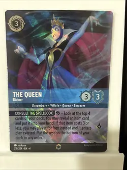 Disney Lorcana TCG the Queen Diviner Enchanted Ursula's Return Card 218/204 - Image 1