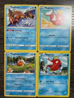 POKEMON CARDS 4 MAGIKARP 22/83 MAGIKARP 17/111 MAGIKARP 039/192 MAGIKARP 021/078 - Image 1