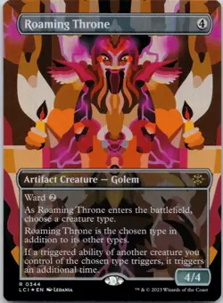 Roaming Throne (Borderless) 344 The Lost Caverns of Ixalan NM FOIL MTG - Image 1