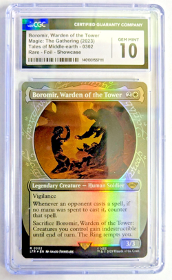 MTG RARE FOIL SHOWCASE LOTR Boromir, Warden of the Tower CGC GRADE 10 - Image 1