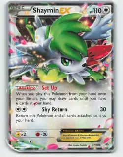 2015 Pokemon, Roaring Skies, #77/108 Shaymin EX, 2015 World Championships - Image 1