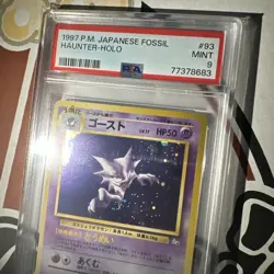 1997 Pokemon TCG P.M. Japanese Fossil Haunter Holo PSA Mint 9 - Image 1