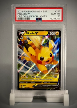 PSA 10 2023 POKEMON SWSH BLACK STAR PROMO #285 PIKACHU V - Image 1