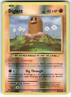 Diglett XY - Evolutions Common,Reverse Holo Pokemon Lightly played - Image 1
