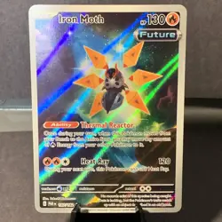 Pokemon TCG Iron Moth 187/182 Paradox Rift Illustration Rare Holo NM/M - Image 1