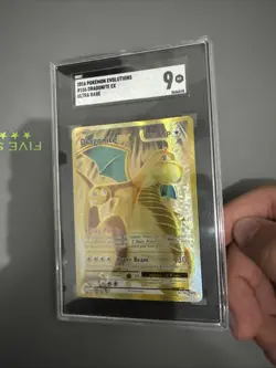 2016 Pokemon XY Evolutions 106/108 Dragonite EX Holo Ultra Rare Full Art SGC 9 - Image 3