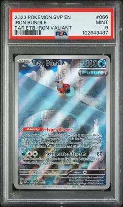 2023 POKEMON SVP EN-SV BLACK STAR PROMO #066 IRON BUNDLE PSA 9 - Image 1
