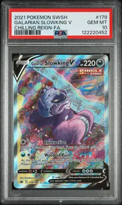 2021 Pokemon Sword Shield Chilling Reign Galarian Slowking #179 FULL ART PSA 10 - Image 1