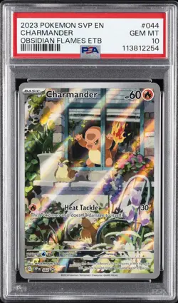 2023 POKEMON SVP EN-SV BLACK STAR PROMO #044 CHARMANDER PSA 10 - Image 1