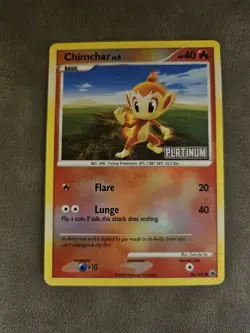 Pokemon Chimchar 56/100 [Platinum] Stamped Reverse Holo Burger King Promo - LP - Image 1