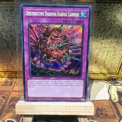 Yugioh Destructive Daruma Karma Cannon MP23-EN217 Prismatic Secret Rare 1st NM - Image 1