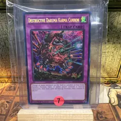 Yugioh Destructive Daruma Karma Cannon MP23-EN217 Prismatic Secret Rare 1st NM - Image 3