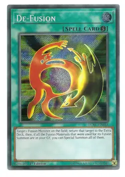 De-Fusion LCKC-EN044 Secret Rare Yu-Gi-Oh Card 1st Edition New - Image 1
