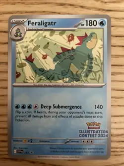 Pokemon TCG Illustration Contest 2024 Feraligatr SVP213 Mint Condition Card - Image 1