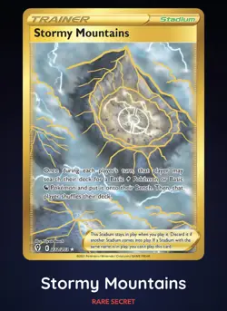 ⚡Stormy Mountains Evolving Skies Holo Card 232/203 Secret Rare Pokemon TCG 2021 - Image 1