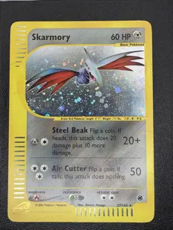Skarmory 27/165 Expedition Holo Rare Card e-Reader Vintage 2002 Pokemon TCG HP - Image 1