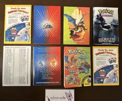Pokemon TCG Vintage Lot of 8 Rulebooks & Card Lists (Base/Ru&Sa/FR&LG/EX Delta) - Image 2