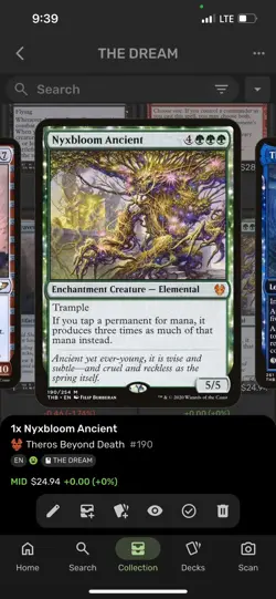 Nyxbloom Ancient Theros Beyond Death Magic: The Gathering Card Mint Condition - Image 1