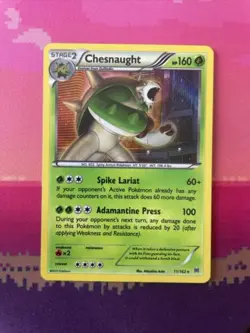 Pokemon Card Chesnaught Breakthrough Holo Rare 11/162 Near Mint - Image 1