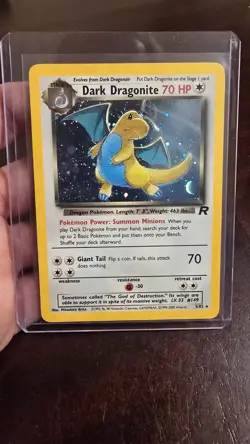 Pokemon Dark Dragonite Holo Rare TCG Card 5/82 LP(Excellent) Vintage 2000 - Image 1